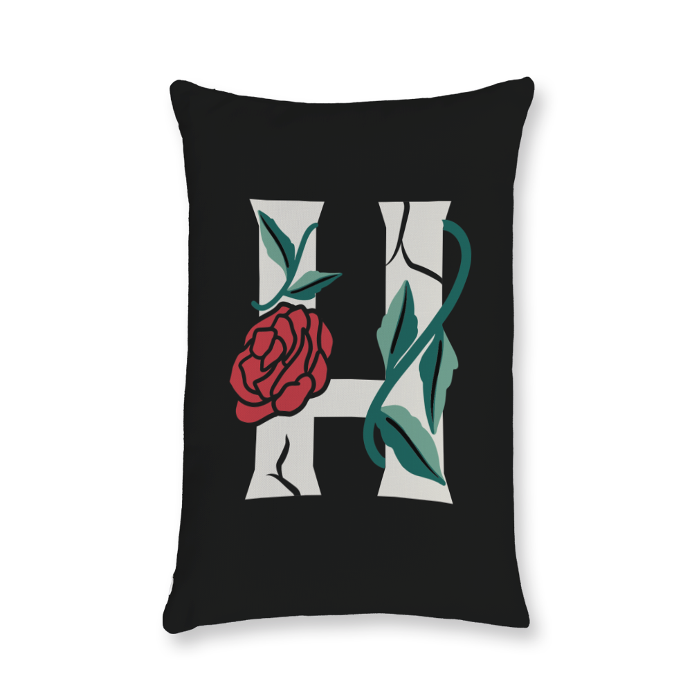 rose-letter-h-throw-pillow