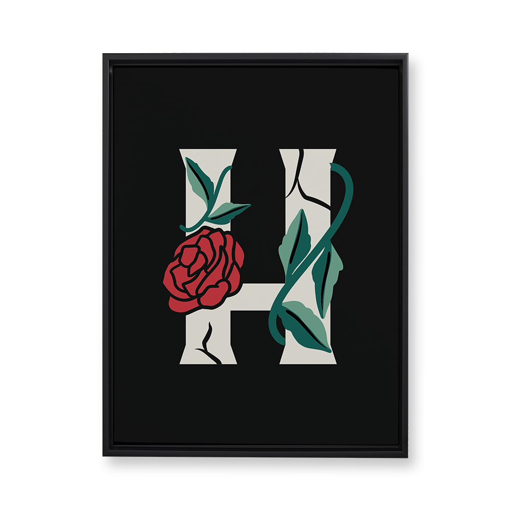 rose-letter-h-floating-canvas-wall-art