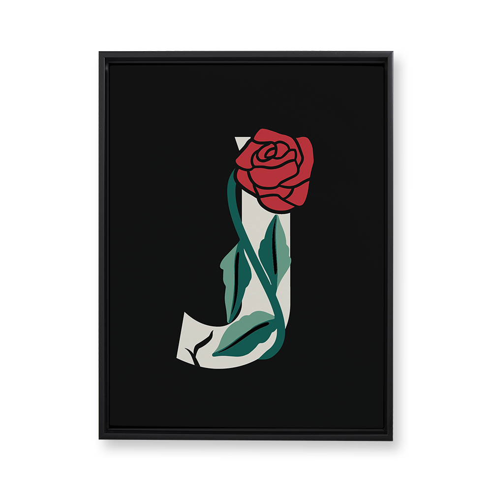 rose-letter-j-floating-canvas-wall-art