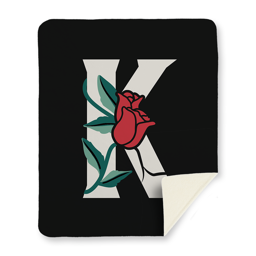 rose-letter-k-blanket-sherpa