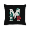 rose-letter-m-throw-pillow