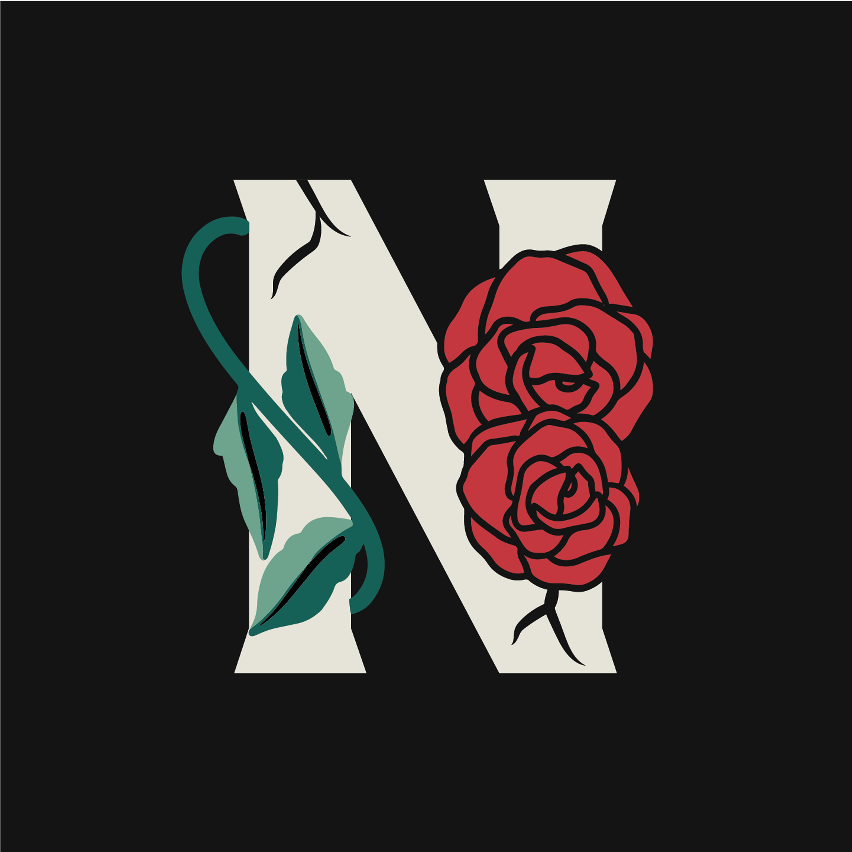 rose-letter-n-design-theme