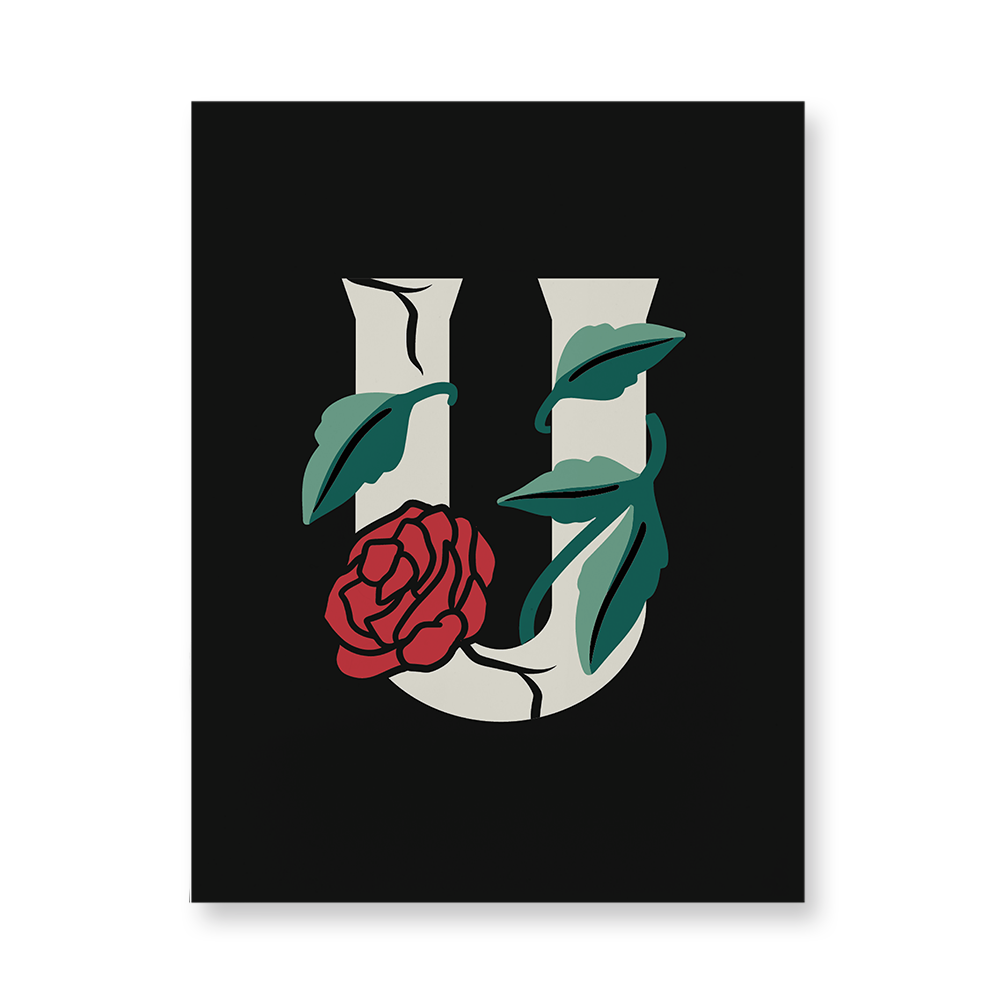 rose-letter-u-acrylic-wall-art