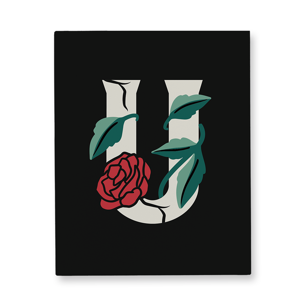 rose-letter-u-canvas-wall-art