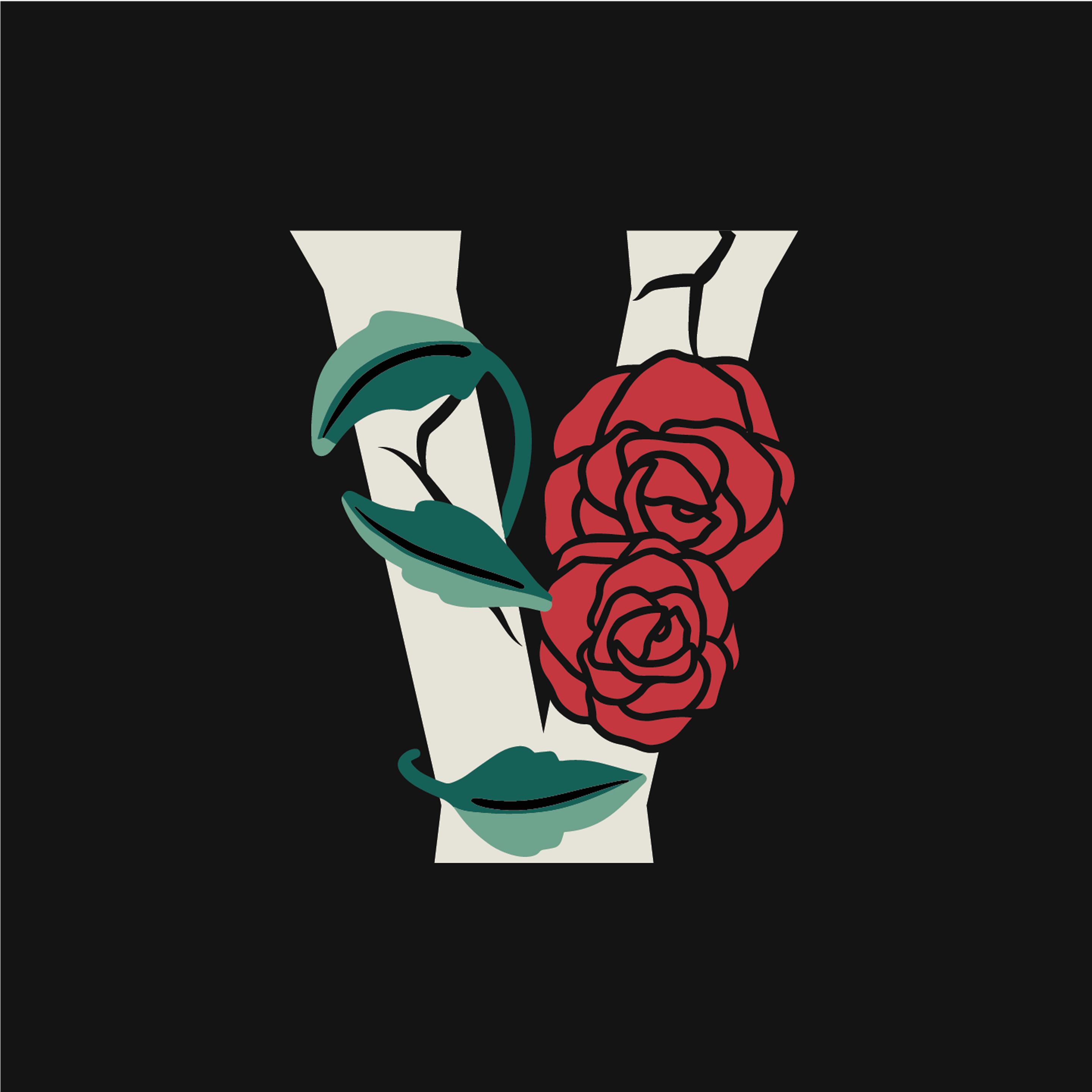 rose-letter-v-design-theme