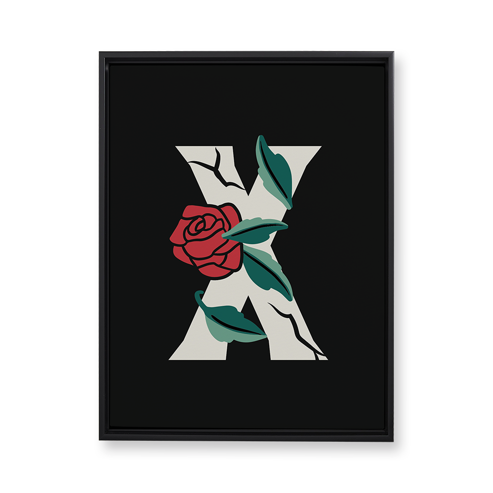 rose-letter-x-floating-canvas-wall-art