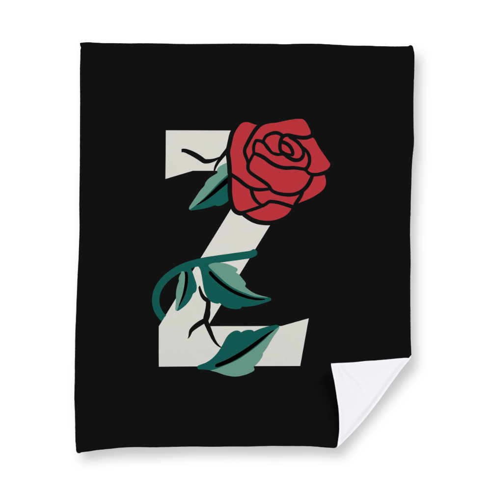 rose-letter-z-blanket-fleece