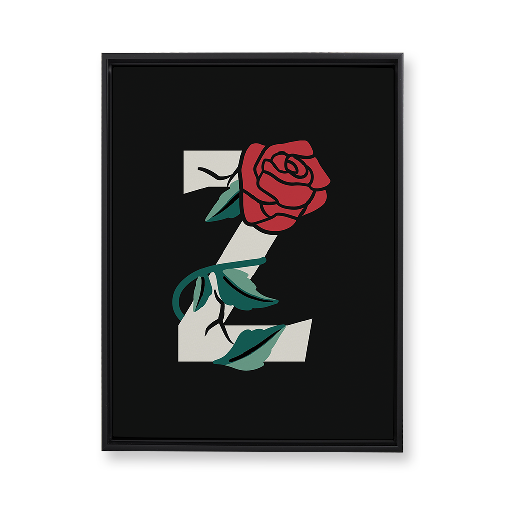 rose-letter-z-floating-canvas-wall-art