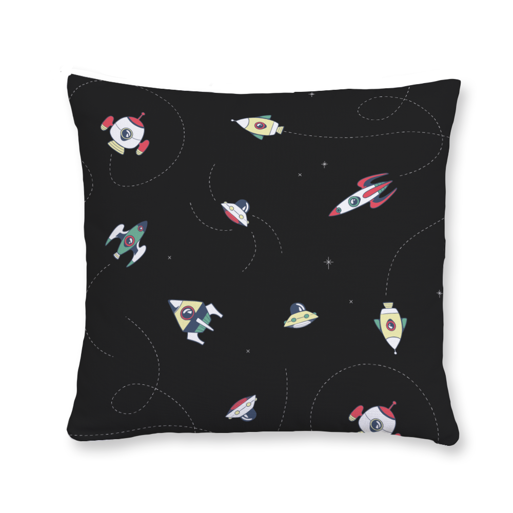 Simple Space Ship Pattern Throw Pillow