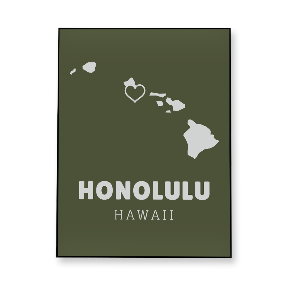 state-vector-heart-hawaii-fabric-in-a-frame-wall-art