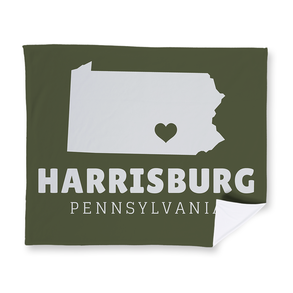 state-vector-heart-pennsylvania-blanket-fleece