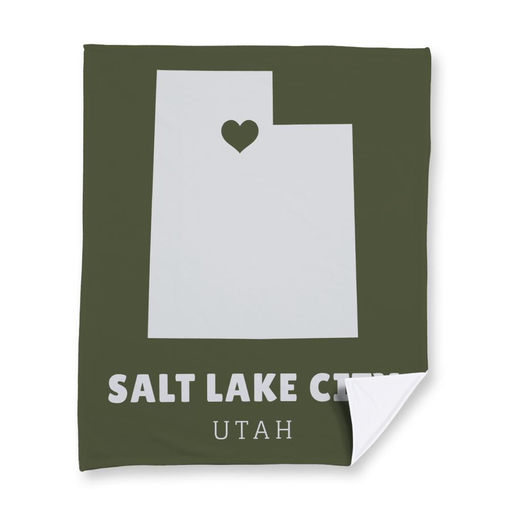 state-vector-heart-utah-blanket-fleece