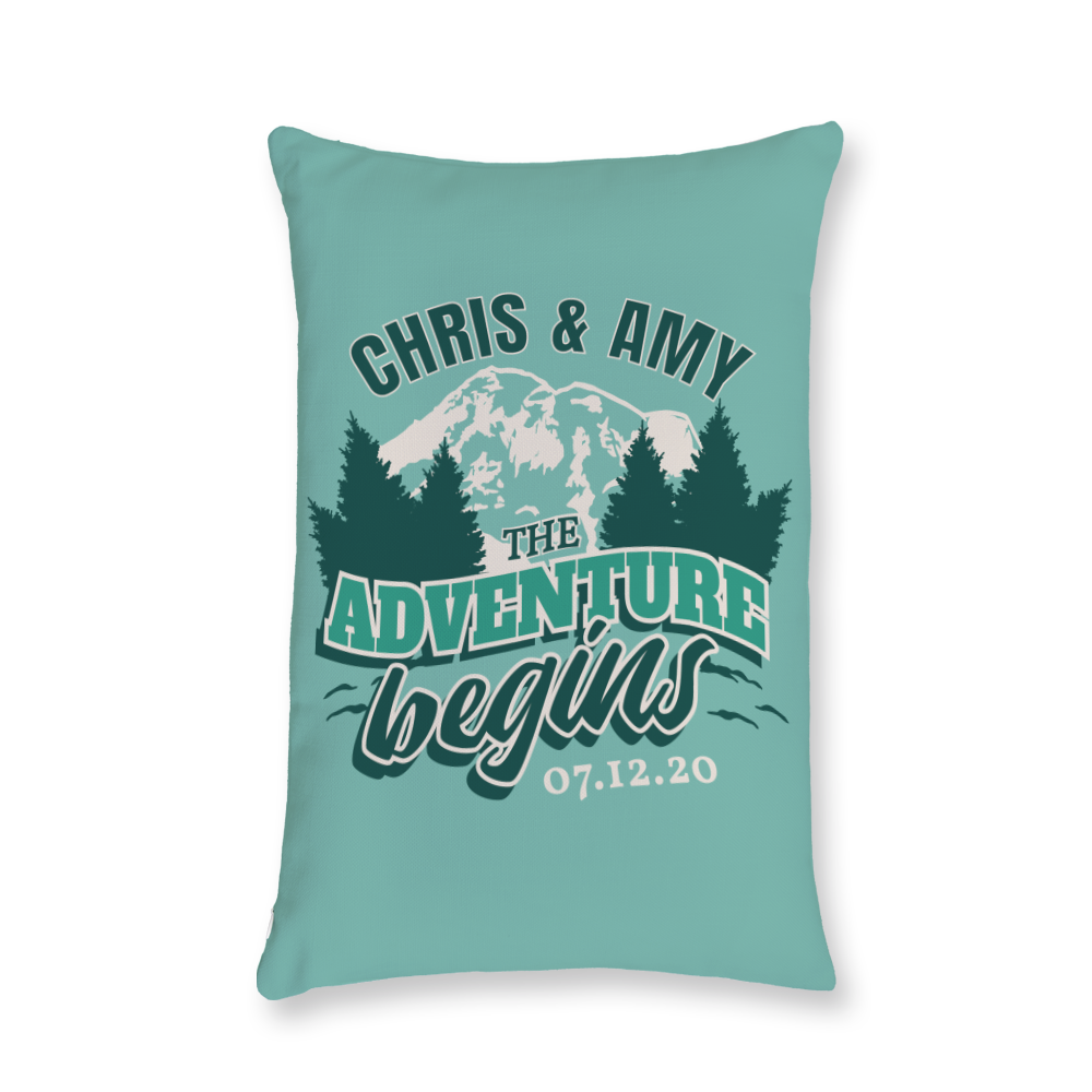 The Adventure Begins Throw Pillow