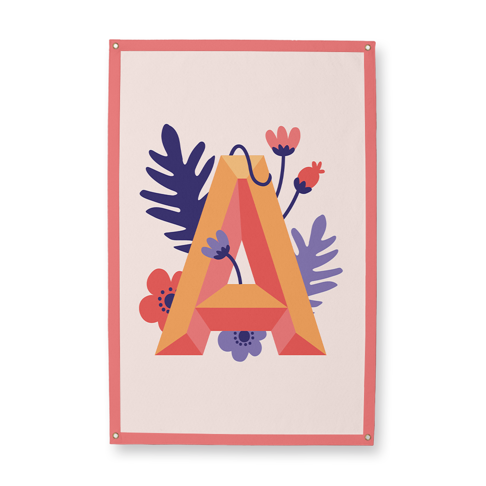 tropical-flowers-letter-a-camp-flag-rectangle
