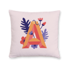 tropical-flowers-letter-a-throw-pillow