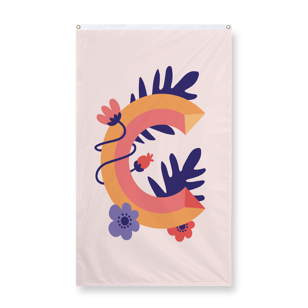 tropical-flowers-letter-c-display-flag