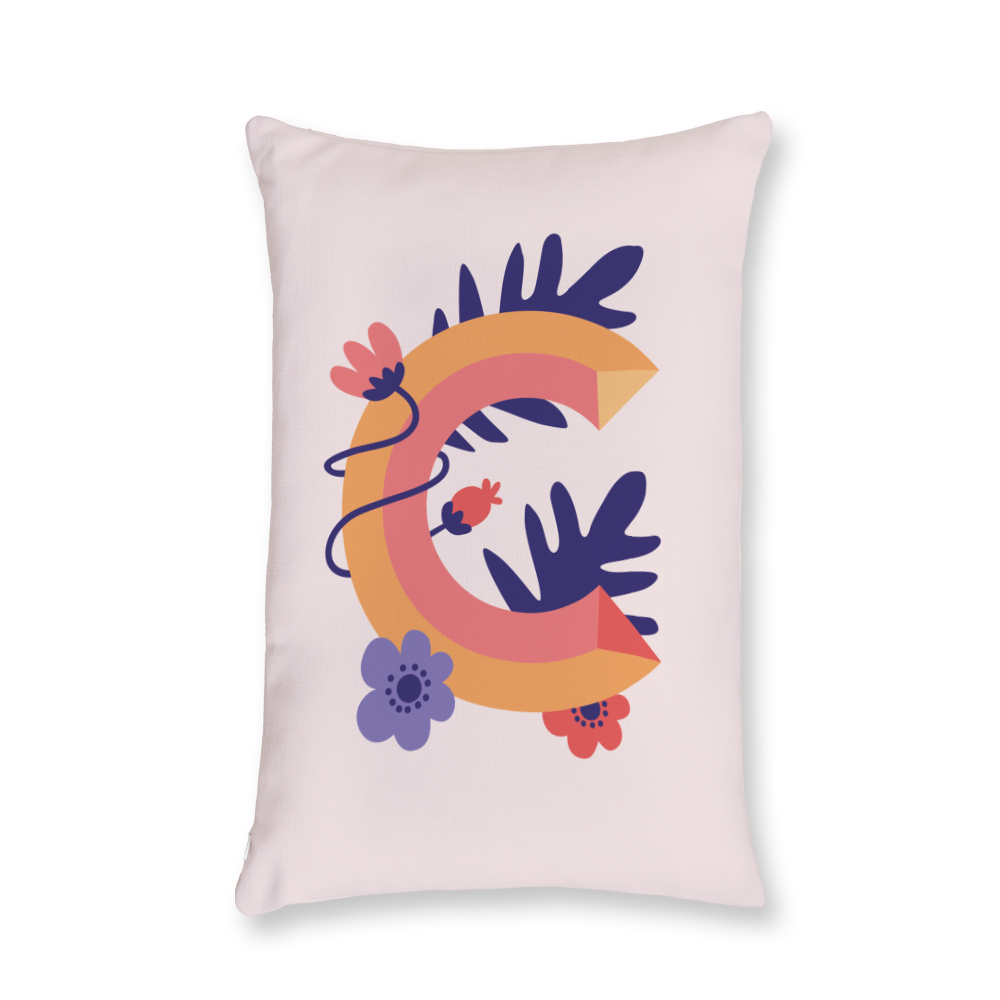 tropical-flowers-letter-c-throw-pillow