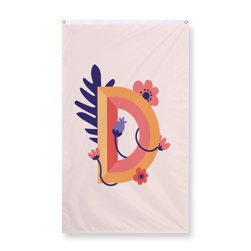 tropical-flowers-letter-d-display-flag