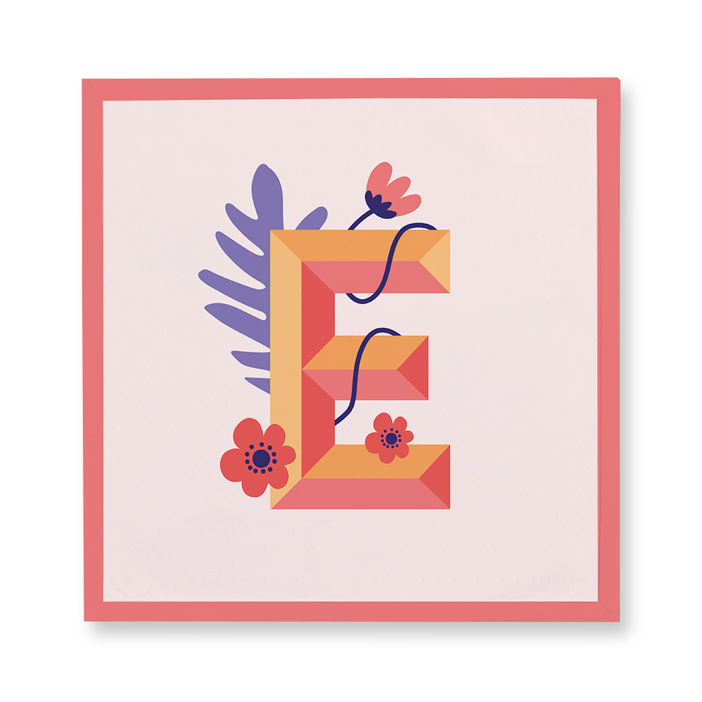 tropical-flowers-letter-e-camp-flag-square