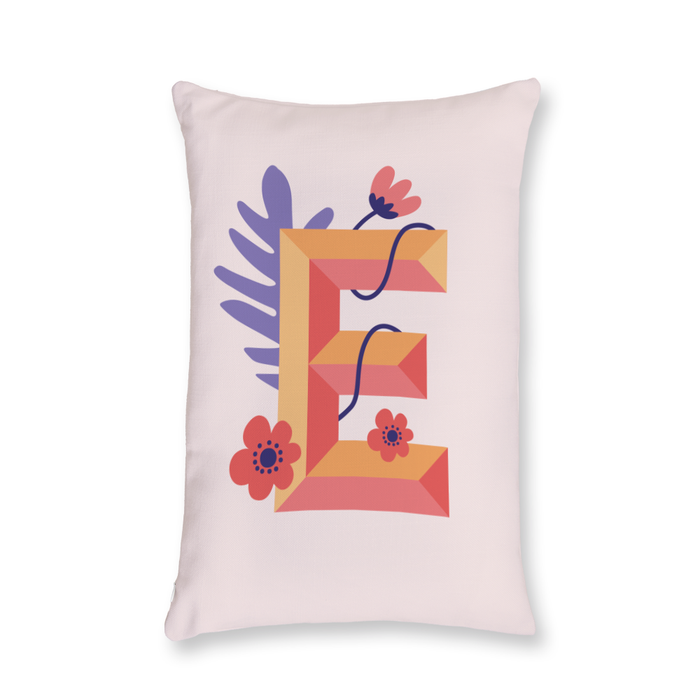 tropical-flowers-letter-e-throw-pillow