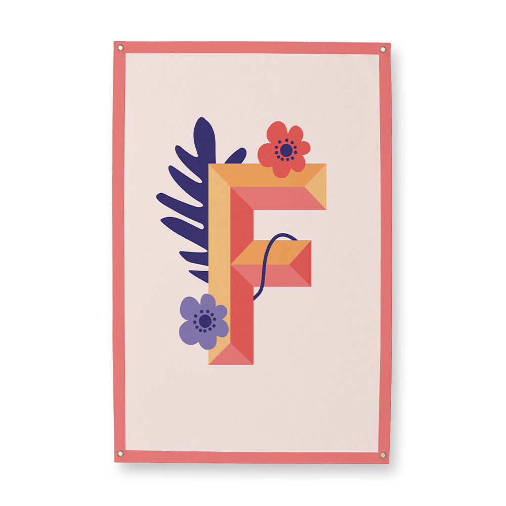 tropical-flowers-letter-f-camp-flag-rectangle
