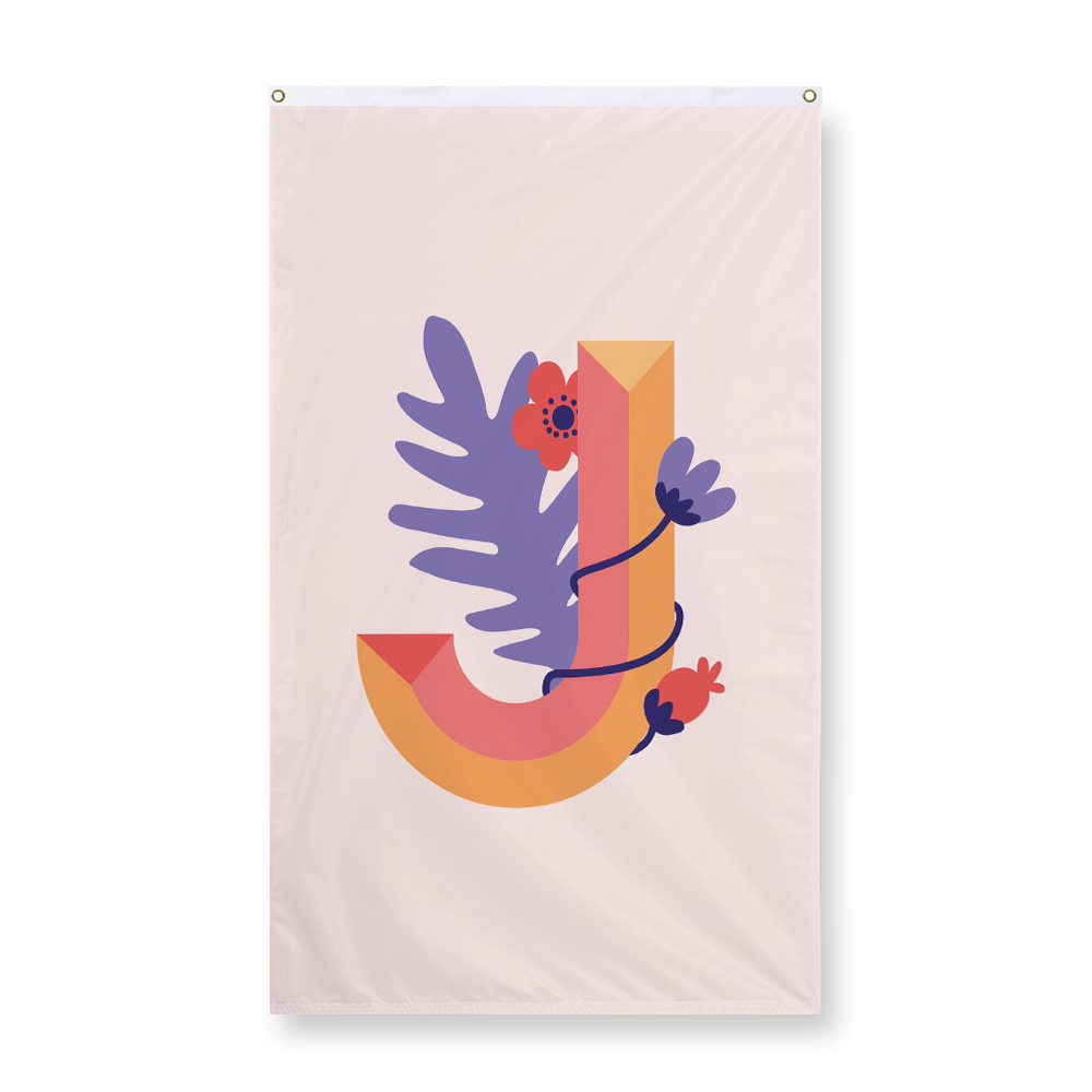 tropical-flowers-letter-j-display-flag