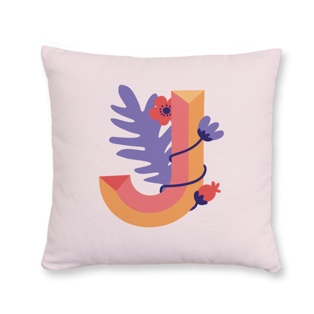 tropical-flowers-letter-j-throw-pillow