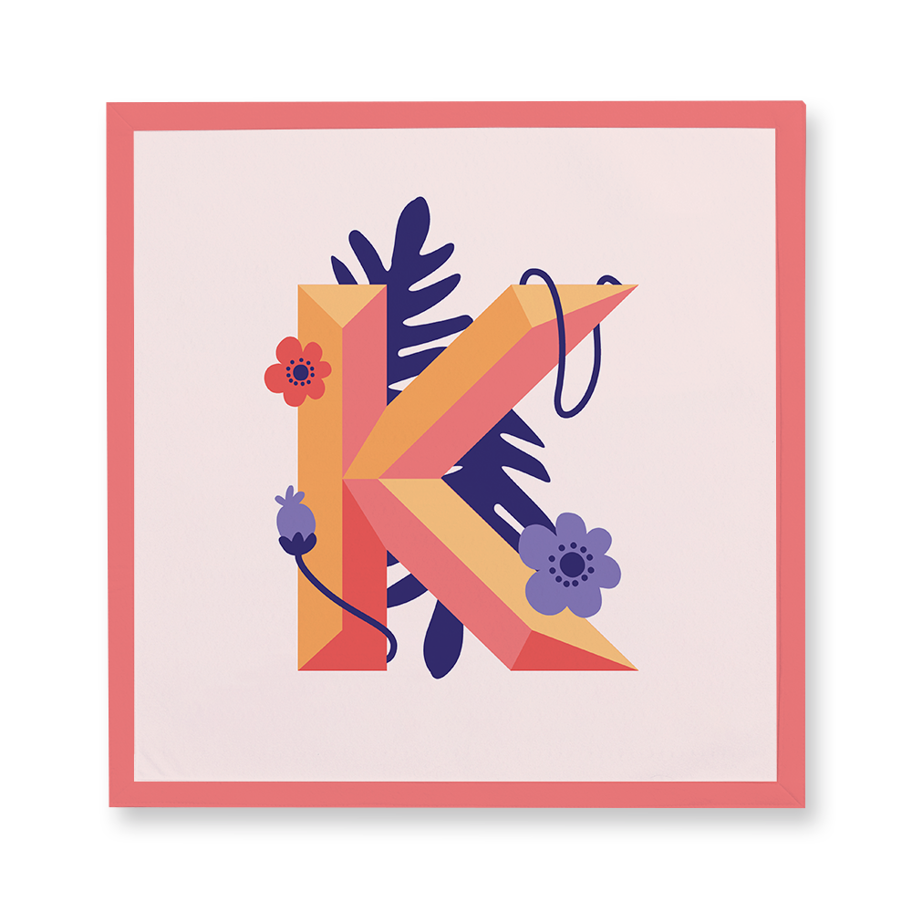 tropical-flowers-letter-k-camp-flag-square