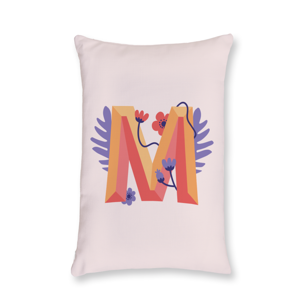 tropical-flowers-letter-m-throw-pillow