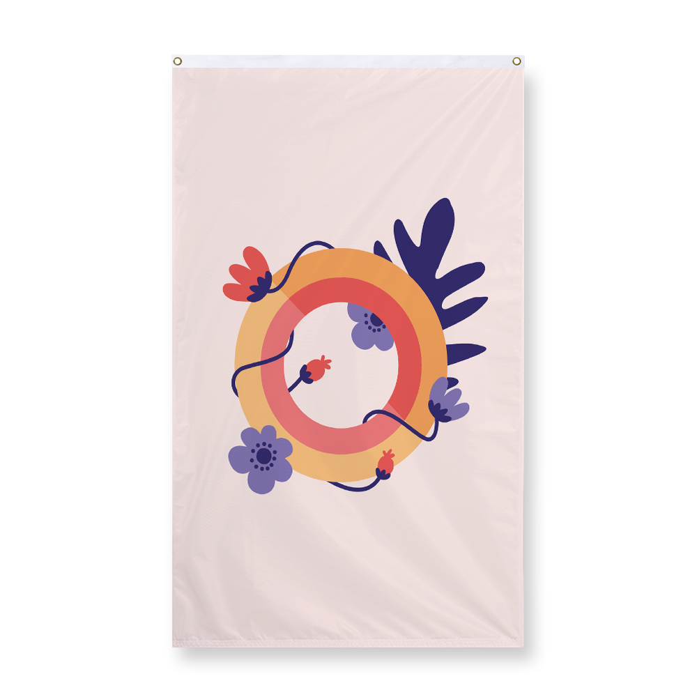 tropical-flowers-letter-o-display-flag