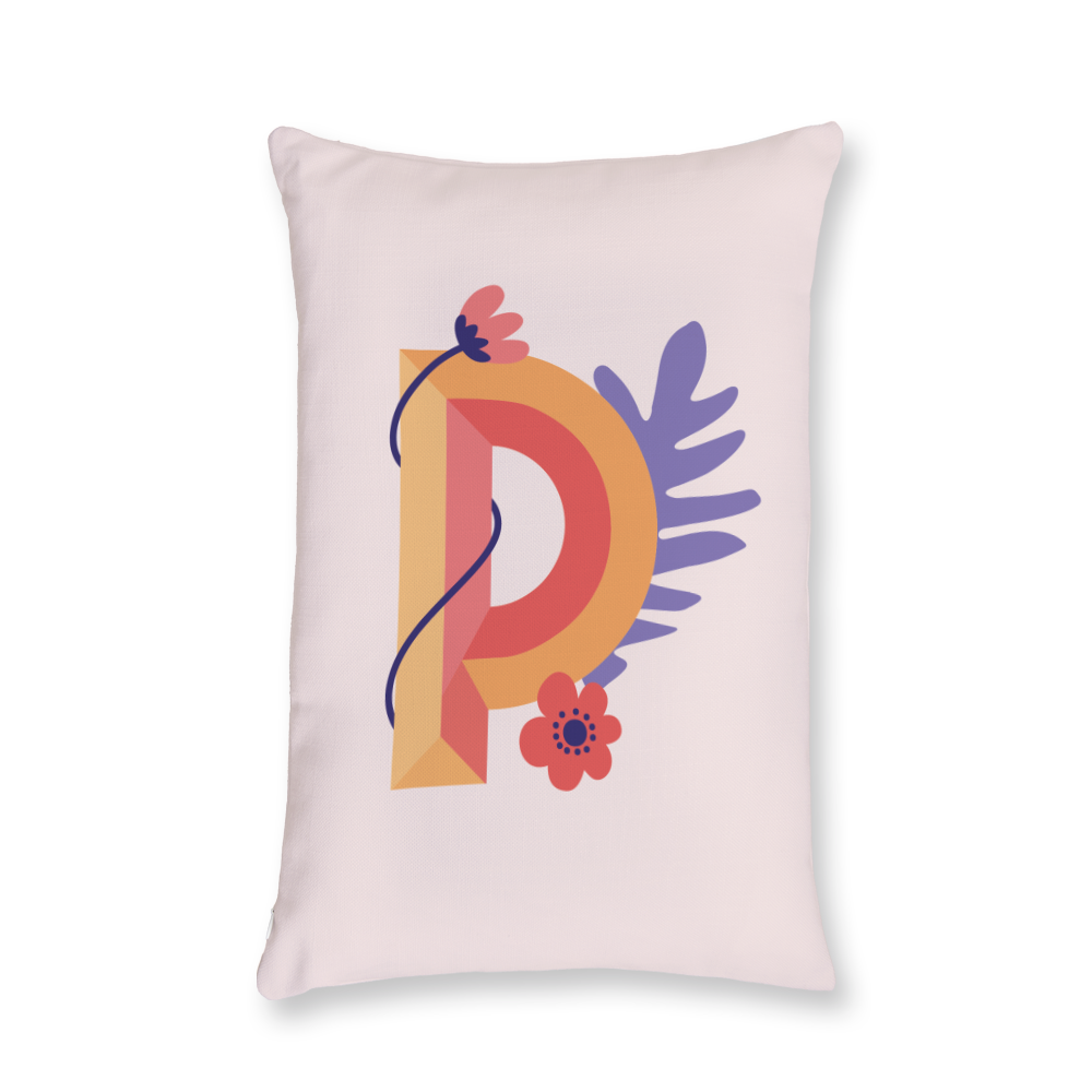 tropical-flowers-letter-p-throw-pillow