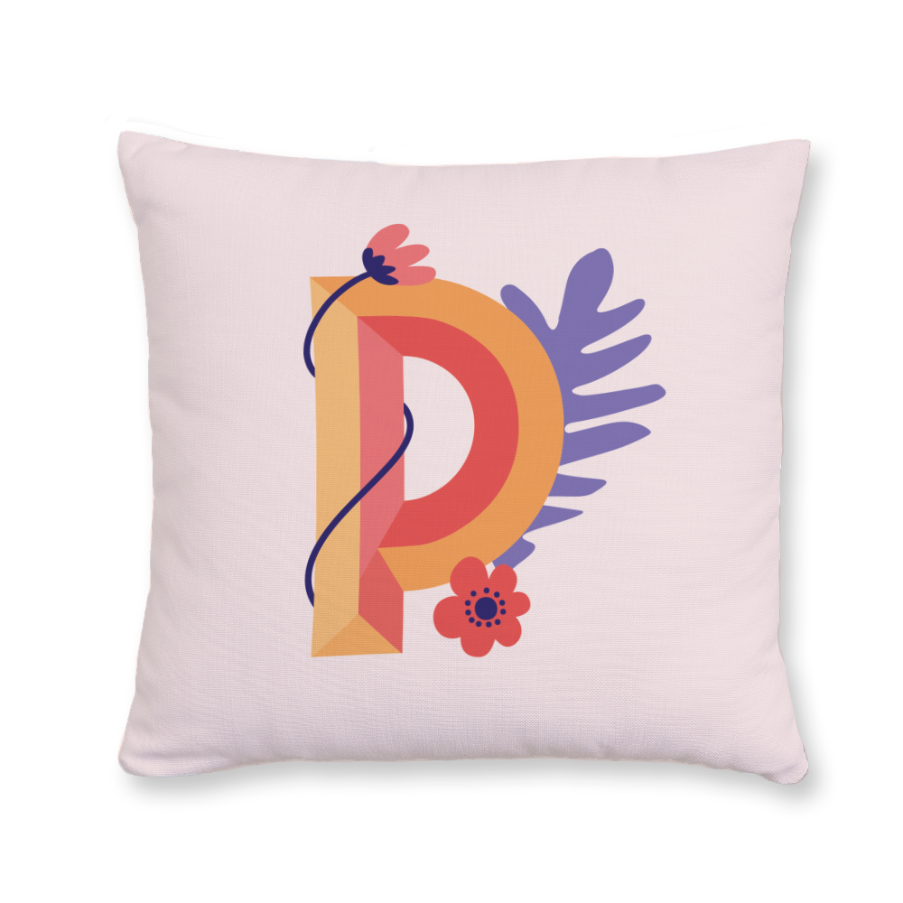 tropical-flowers-letter-p-throw-pillow