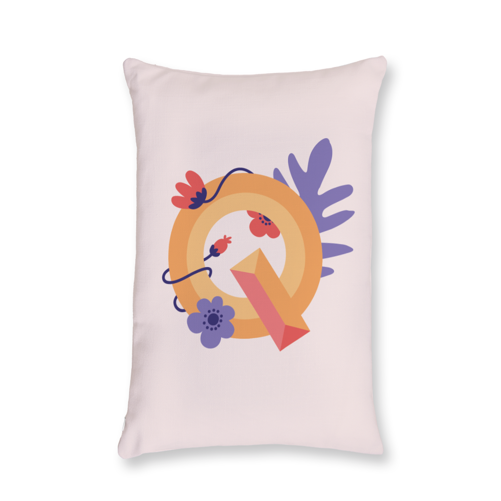 tropical-flowers-letter-q-throw-pillow