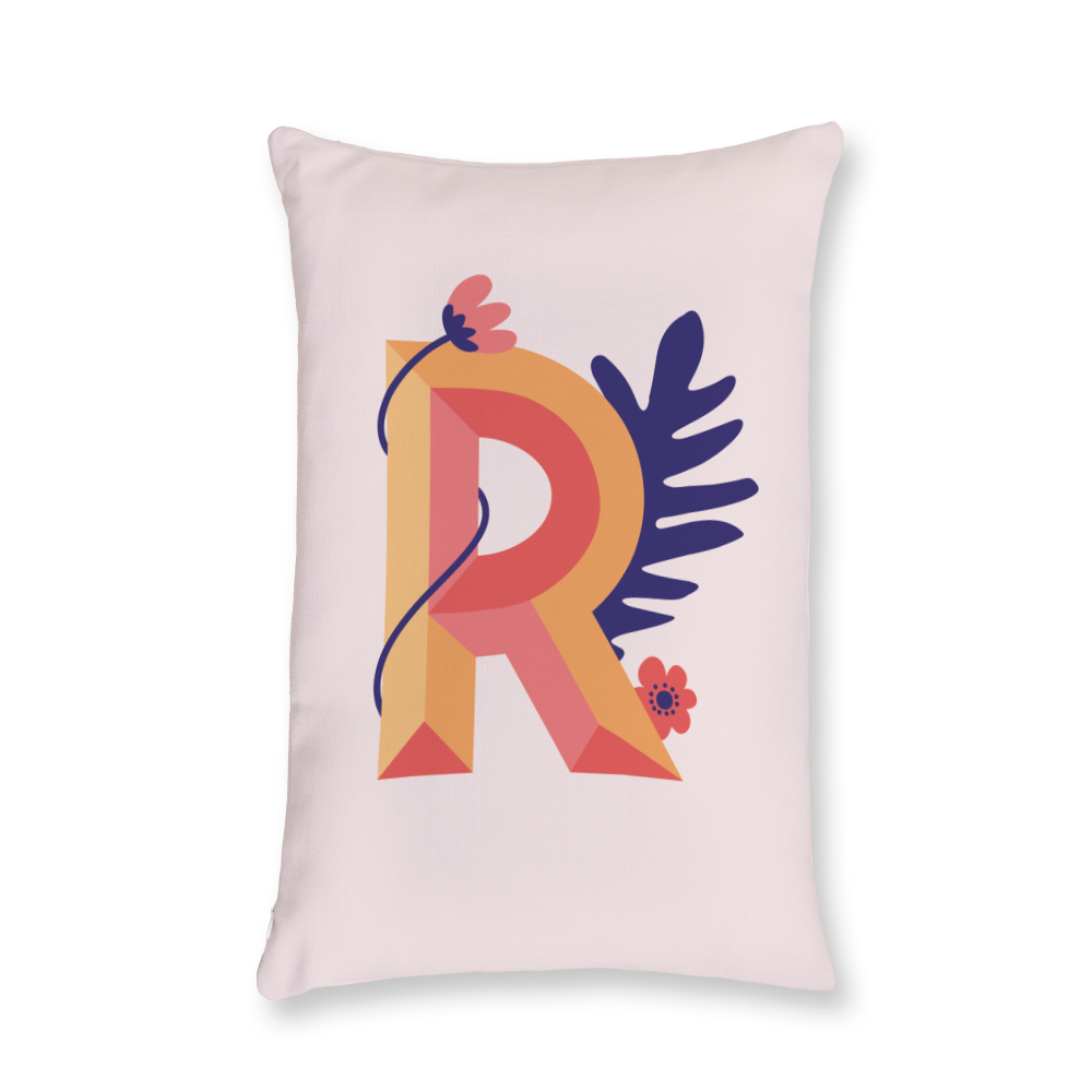 tropical-flowers-letter-r-throw-pillow