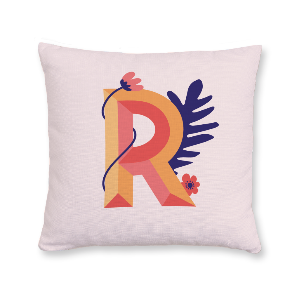 tropical-flowers-letter-r-throw-pillow