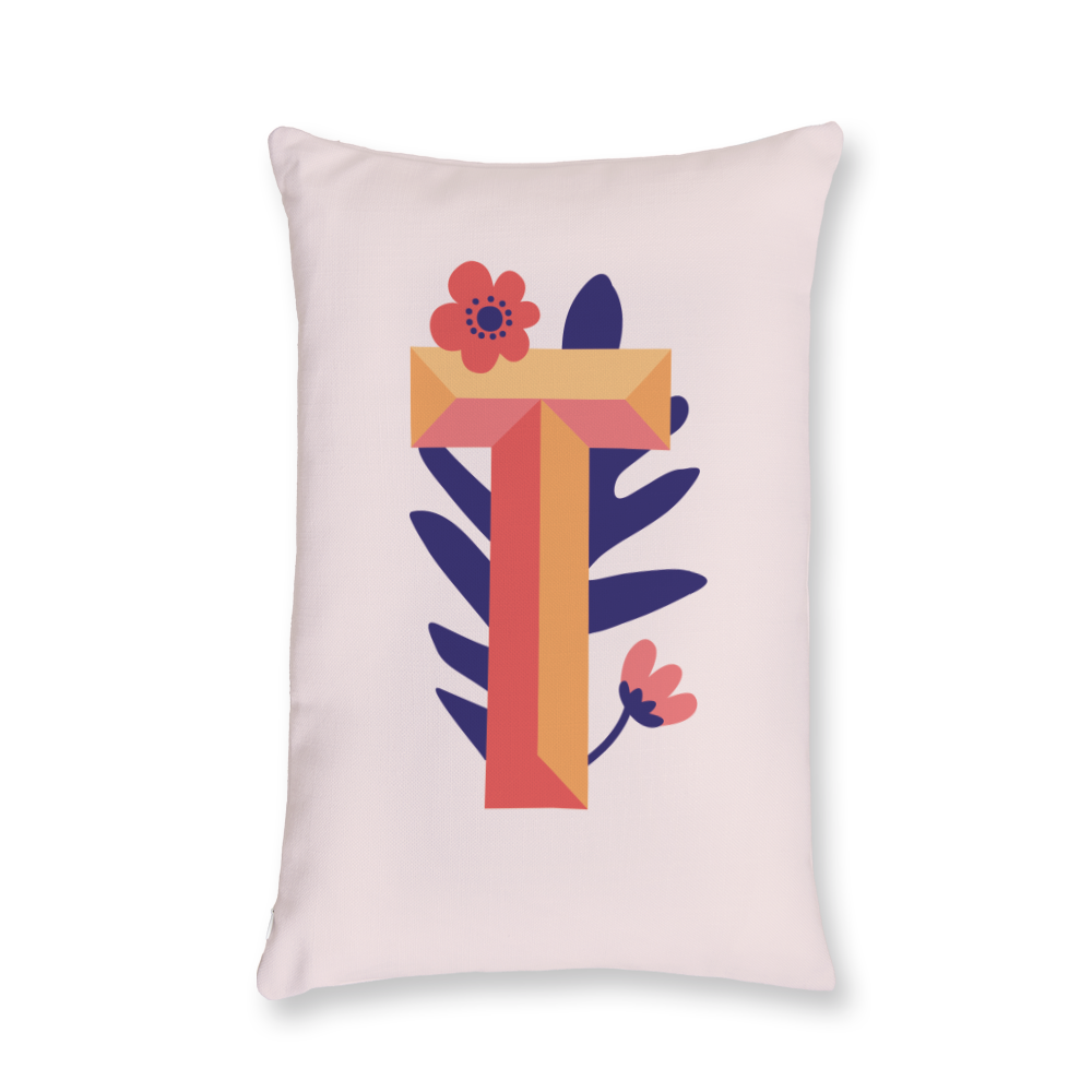 tropical-flowers-letter-t-throw-pillow