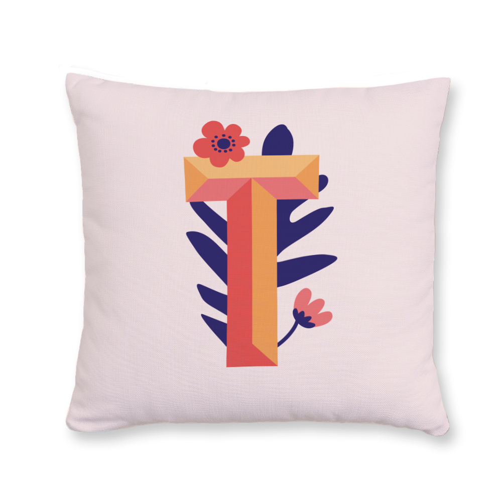 tropical-flowers-letter-t-throw-pillow