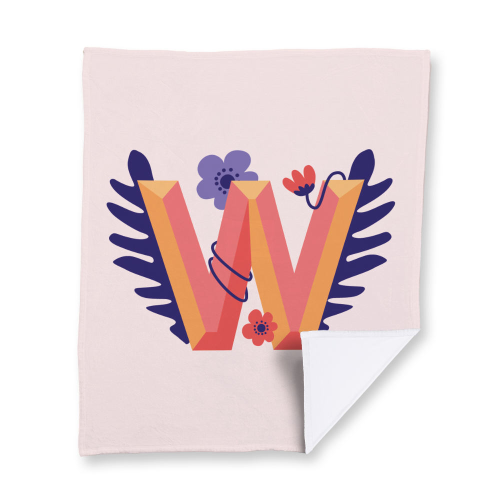 tropical-flowers-letter-w-blanket-velvety