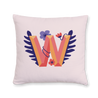 tropical-flowers-letter-w-throw-pillow