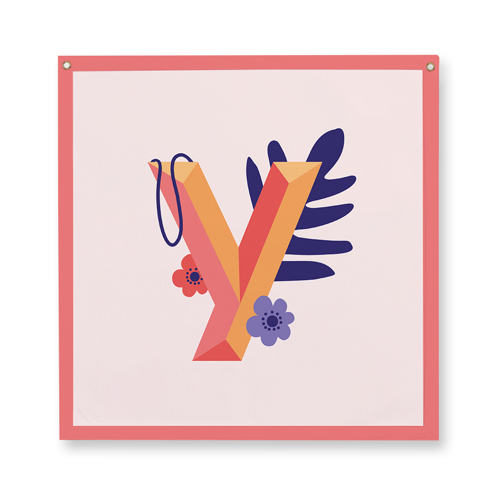 tropical-flowers-letter-y-camp-flag-square