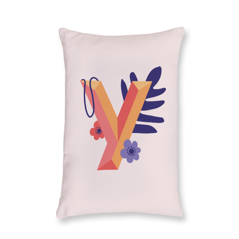 tropical-flowers-letter-y-throw-pillow