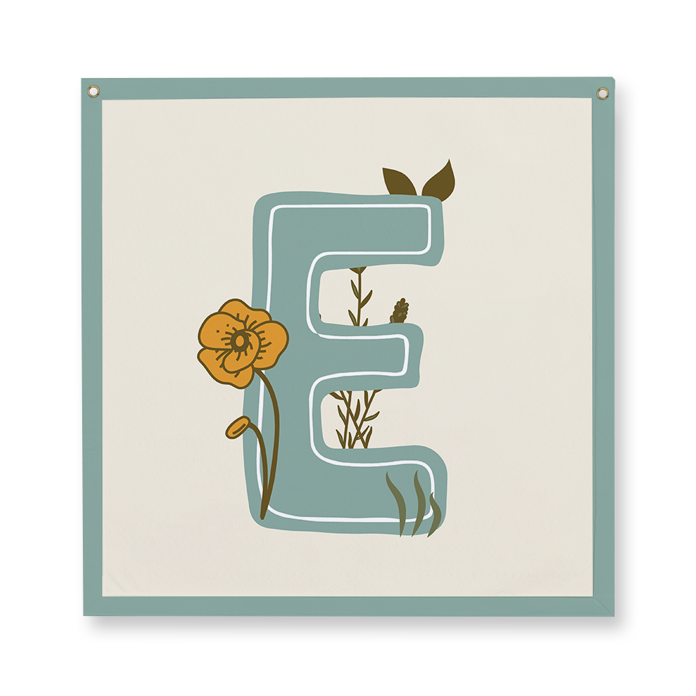 vintage-floral-letter-e-camp-flag-square