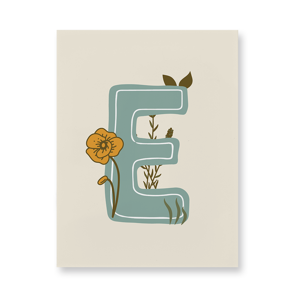 vintage-floral-letter-e-acrylic-wall-art