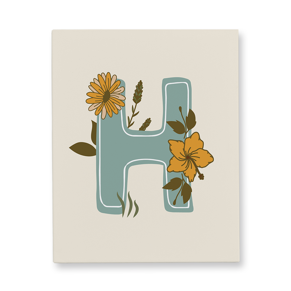 vintage-floral-letter-h-canvas-wall-art