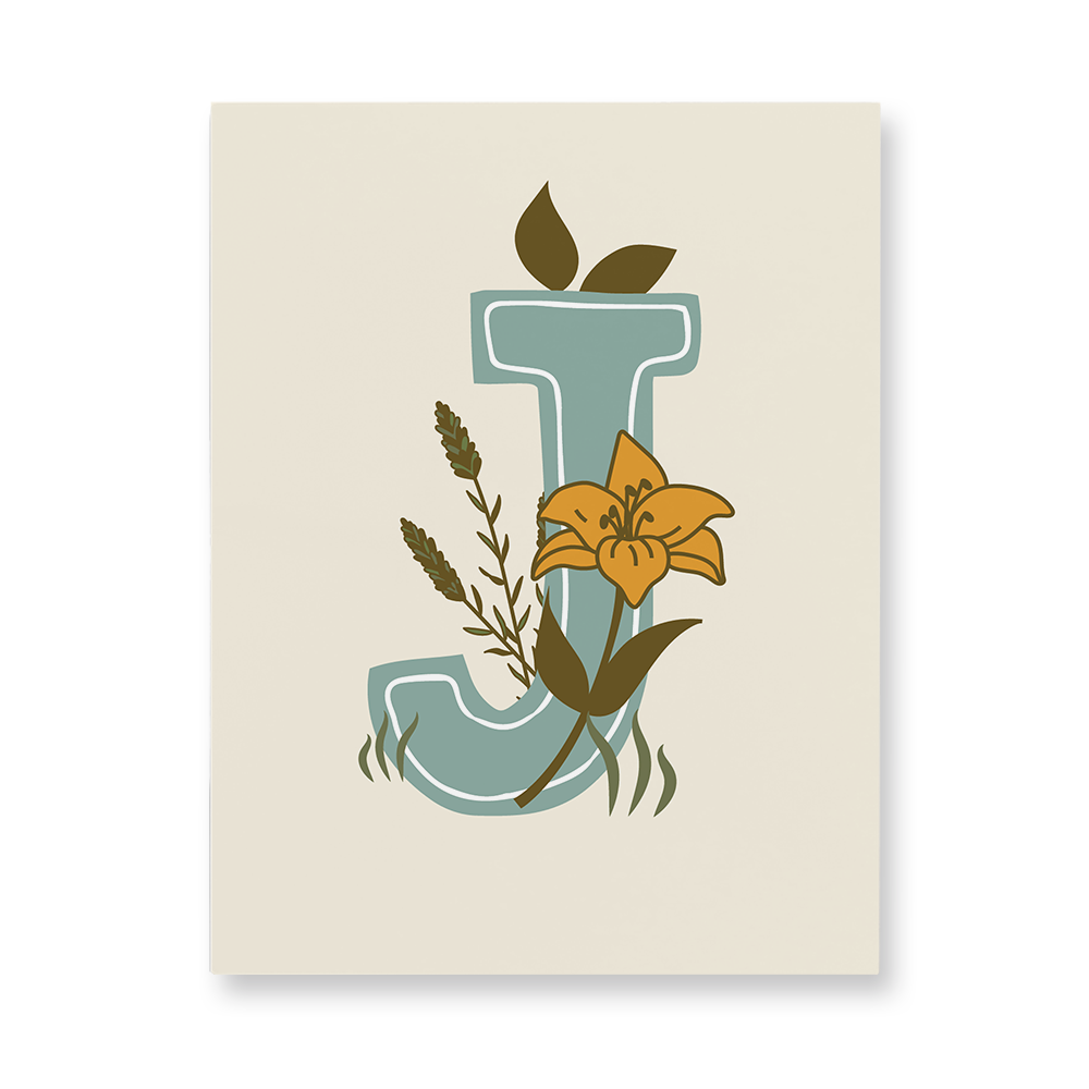 vintage-floral-letter-j-aluminum-wall-art