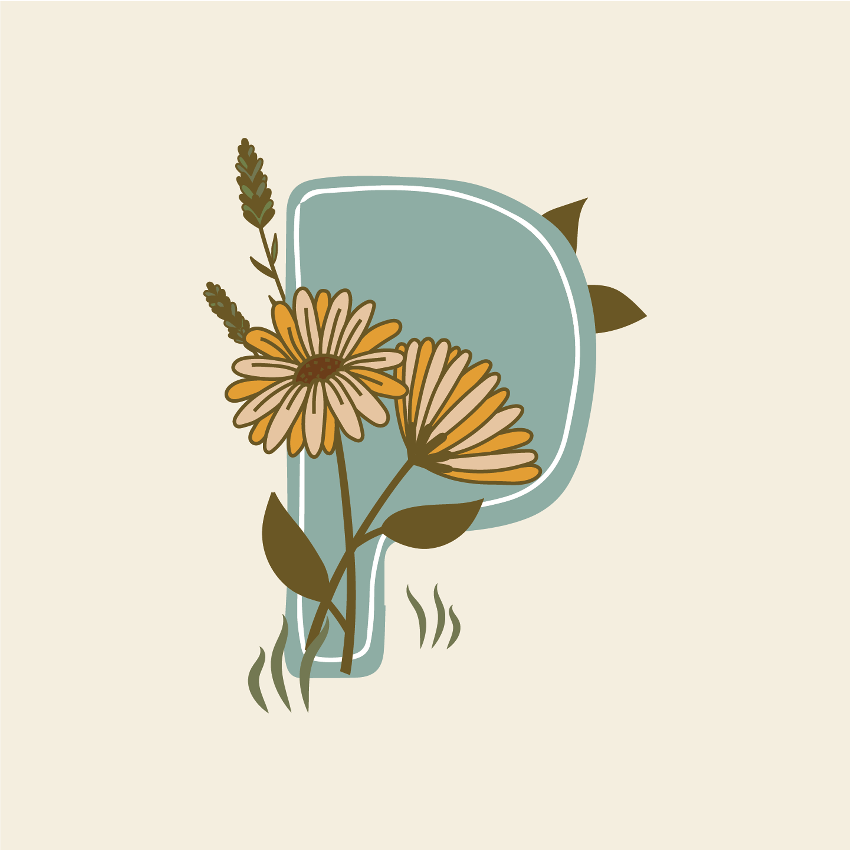 vintage-floral-letter-p-design-theme
