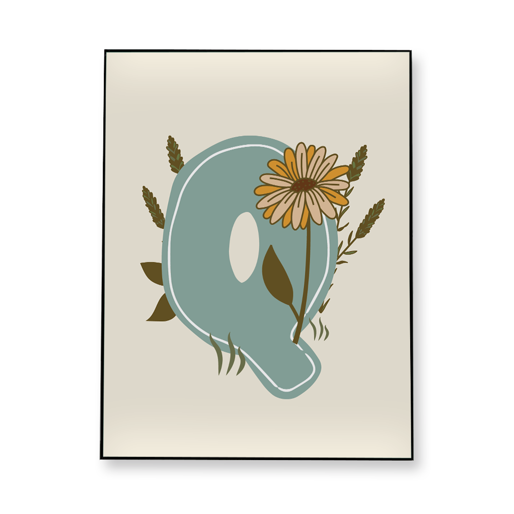 vintage-floral-letter-q-fabric-in-a-frame-wall-art