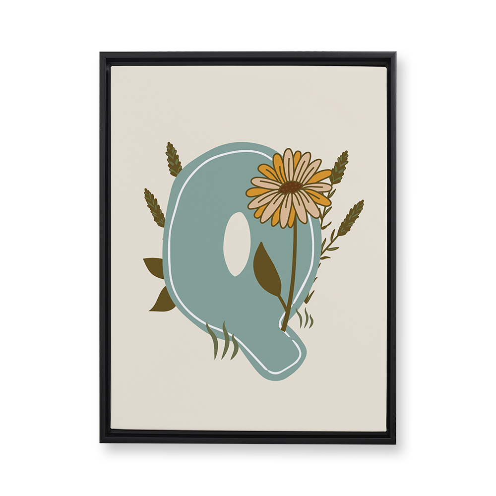 vintage-floral-letter-q-floating-canvas-wall-art