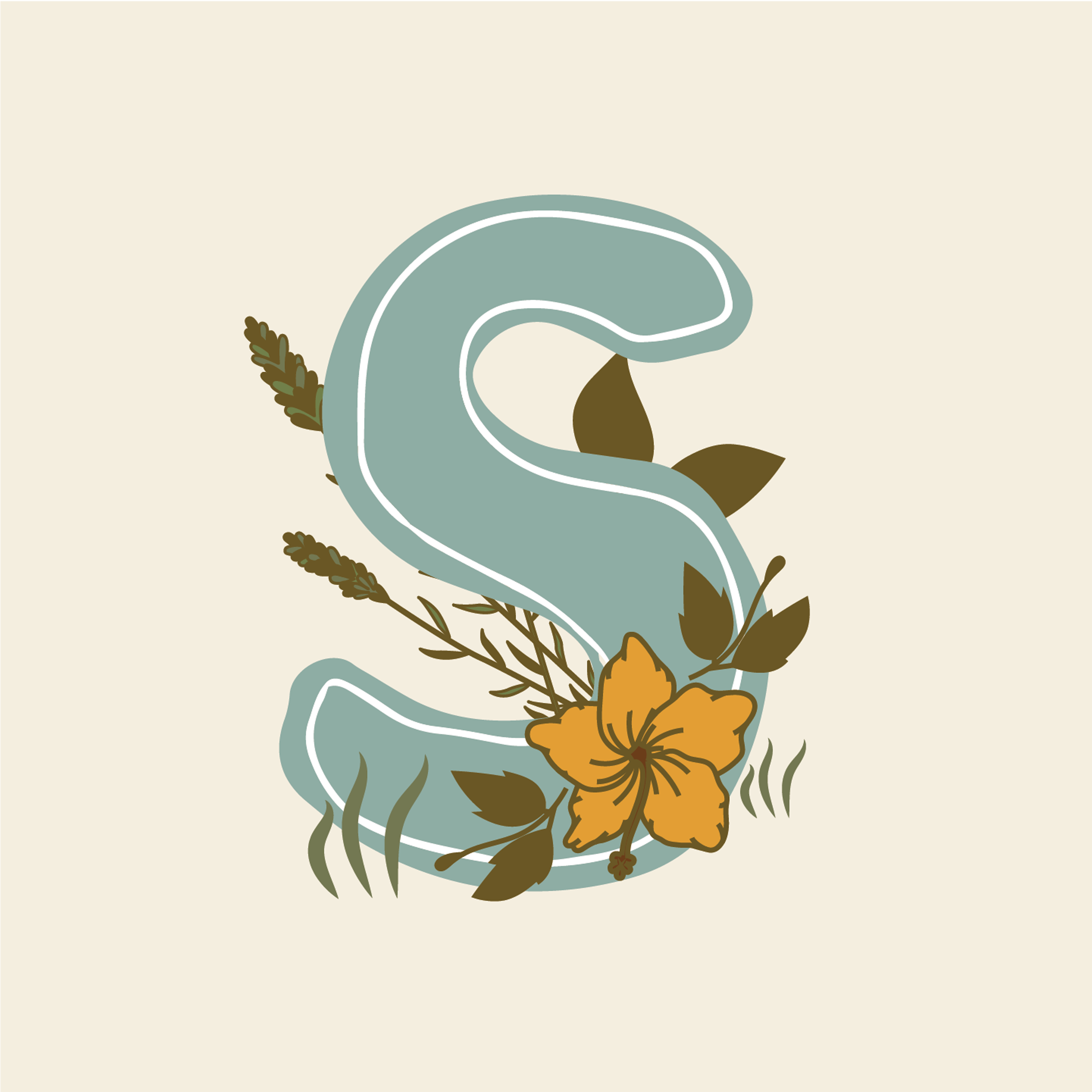 vintage-floral-letter-s-design-theme