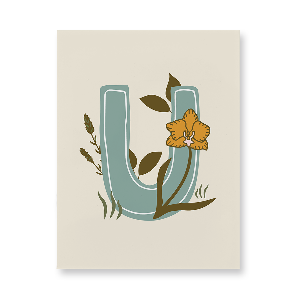 vintage-floral-letter-u-acrylic-wall-art